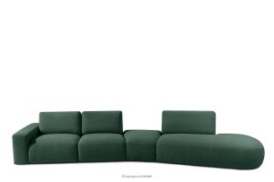 ZUCCO, https://konsimo.de/kollektion/zucco/ Organisches Ecksofa für das Wohnzimmer aus Boucle Stoff grün grün - Foto