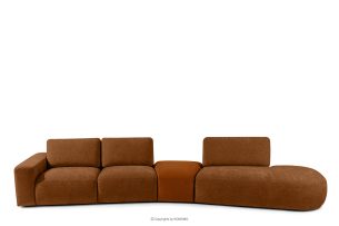 ZUCCO, https://konsimo.de/kollektion/zucco/ Organic Ecksofa in Chenille/Veloursstoff rot rechts rot - Foto