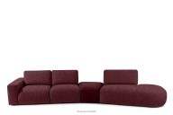 Organic Ecksofa in Chenille/Veloursstoff lila rechts