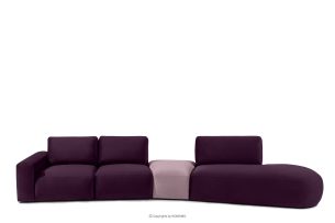 ZUCCO, https://konsimo.de/kollektion/zucco/ Organic Ecksofa für Wohnzimmer in Stoff violett/rosa rechts violett/rosa - Foto