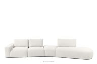 Organisches Ecksofa für das Wohnzimmer aus Boucle Stoff ecru