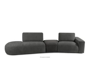 ZUCCO, https://konsimo.de/kollektion/zucco/ Sofa aus Chenille-Stoff und Velours modularem dunkelgrau dunkelgrau - Foto