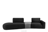 Modulsofa aus Veloursstoff dunkelgrau/hellgrau
