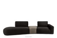 Modulsofa aus Veloursstoff braun/beige