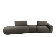 Modular boucle sofa dunkelbraun