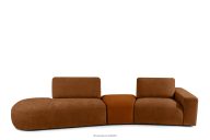 Modulsofa aus Chenille und Samt rot