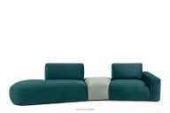 Modulsofa aus Veloursstoff marine/mintgrün