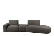 Organic Boucle Modularsofa dunkelbraun