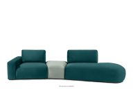Modulsofa Velours marine/mintgrün