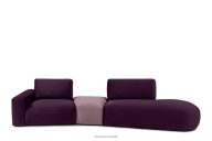Modulsofa Velours violett/rosa