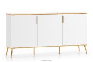 Große elegante weiße Kommode auf goldenen Beinen