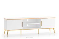 TV Schrank elegant weiß auf goldenen Beinen