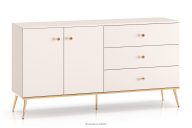 Breite elegante cremefarbene Kommode
