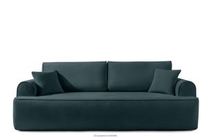 MESSO, https://konsimo.de/kollektion/messo/ Shaggy dreisitziges ausziehbares Sofa maritim marineblau - Foto