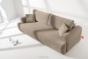 MESSO Shaggy dreisitziges ausziehbares Sofa beige beige - Foto 2