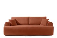 Shaggy dreisitziges ausziehbares Sofa rot