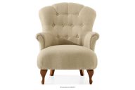 Klassischer Sessel beige geflochtener Gewebestoff