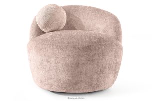 NELUM, https://konsimo.de/kollektion/nelum/ Moderner runder Sessel aus Chenille-Stoff rosa rosa - Foto