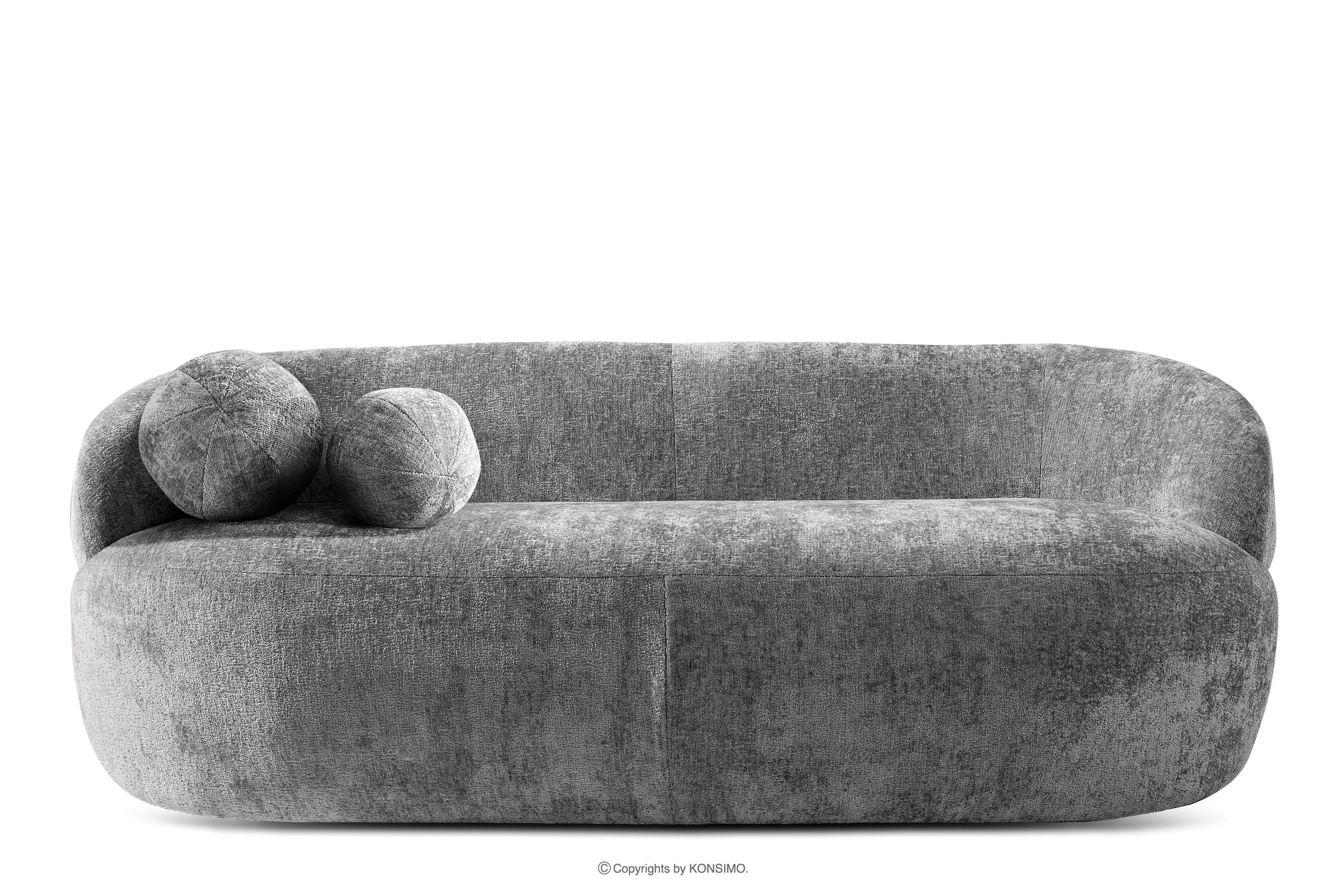 Modernes Sofa aus Chenille-Stoff grau