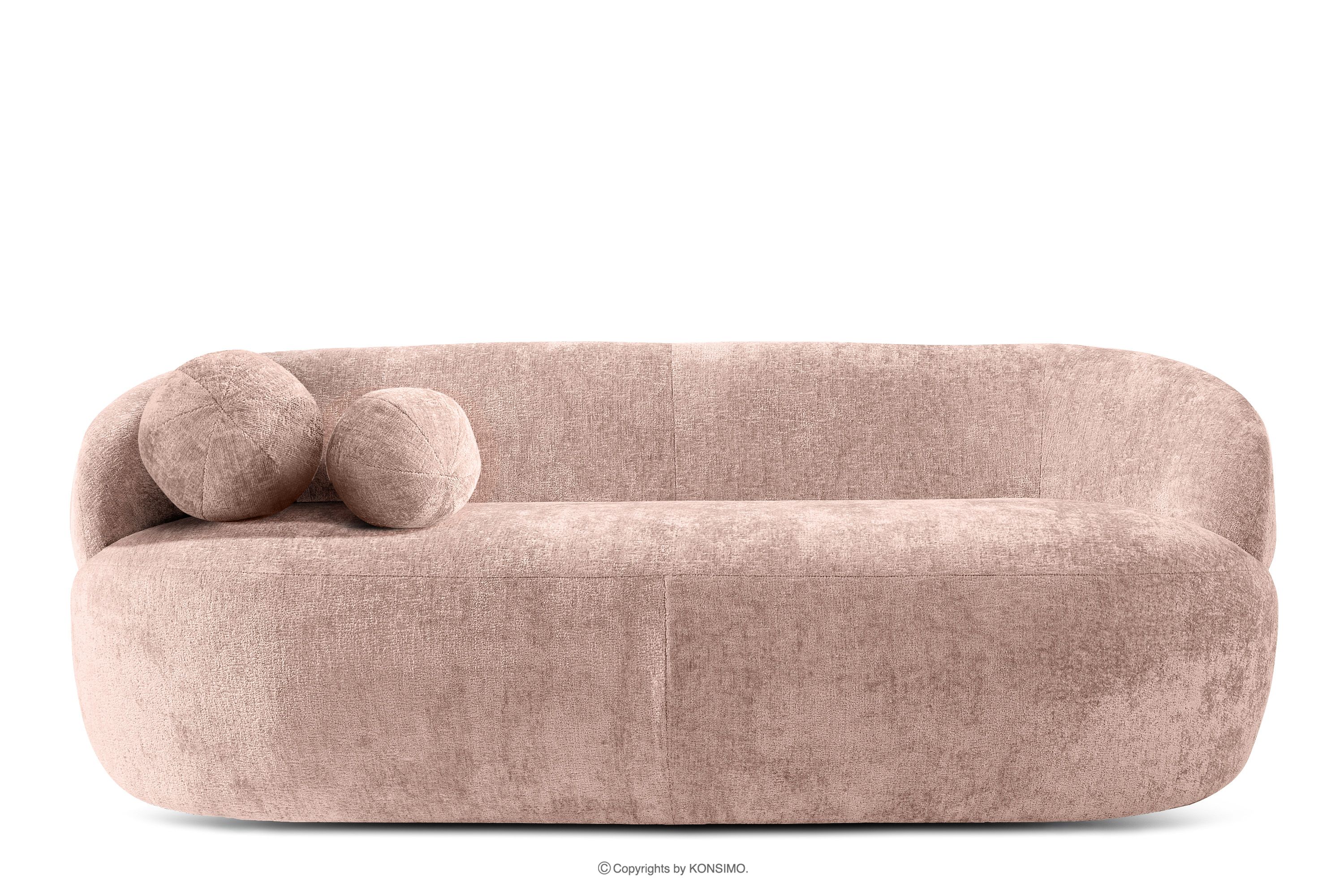 Modernes rundes Sofa aus Chenille-Stoff rosa