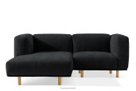 Skandinavisches Ecksofa, Gewebestoff gewebt links anthrazit