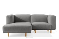 Skandinavisches hochbeiniges Ecksofa boucle links hellgrau