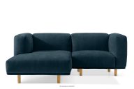 Ecksofa im skandinavischen Stil, Gewebestoff geflochten links seafoam