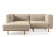 Skandinavisches hochbeiniges Ecksofa boucle links creme
