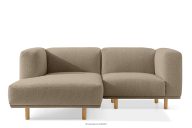 Skandinavisches hochbeiniges Ecksofa boucle links hellbeige