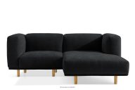 Skandinavisches Ecksofa Gewebestoff rechts anthrazit