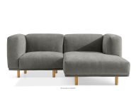 Skandinavisches Ecksofa Gewebestoff rechts grau