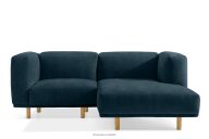 Skandinavisches Ecksofa Gewebestoff rechts marine