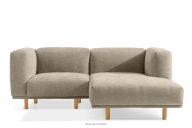 Skandinavisches Ecksofa Gewebestoff rechts beige