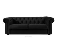 Dreisitziges sofa chesterfield in velours schwarz