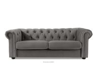 Klassisches Dreisitzer-Sofa aus grauem Velours