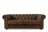 Classic chesterfield Sofa in Kunstleder dunkelbraun