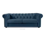 Dreisitzer-Sofa chesterfield in velours navy blau
