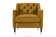 Eleganter Lounge-Sessel aus Velours gelb