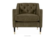 Eleganter Sessel Kunstleder oliv