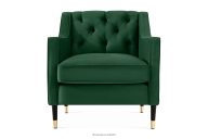 Eleganter Loungesessel aus dunkelgrünem Velours