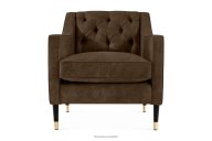 Eleganter Sessel aus dunkelbraunem Kunstleder