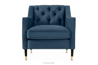 Eleganter Loungesessel aus blauem Velours