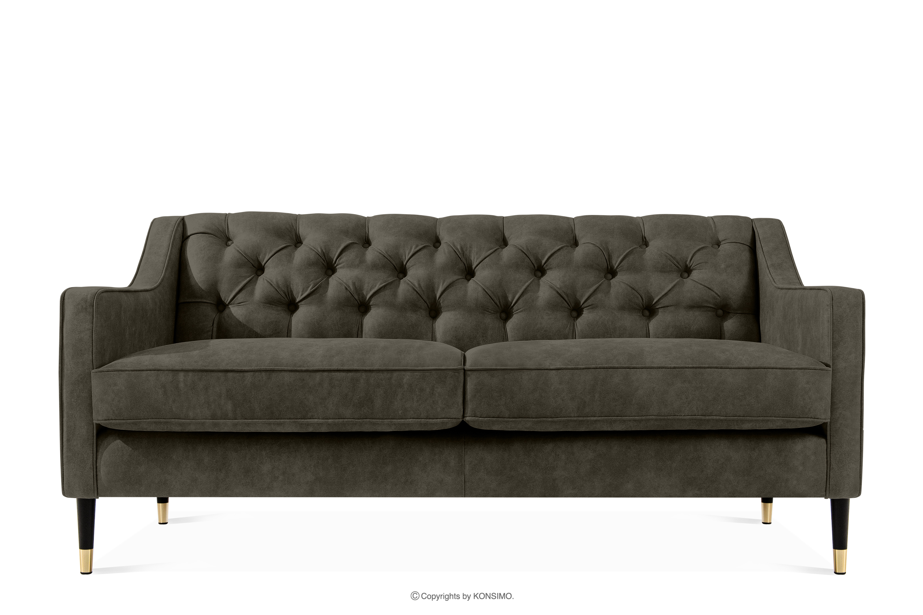 Zweisitzer-Sofa im eleganten Stil graphit