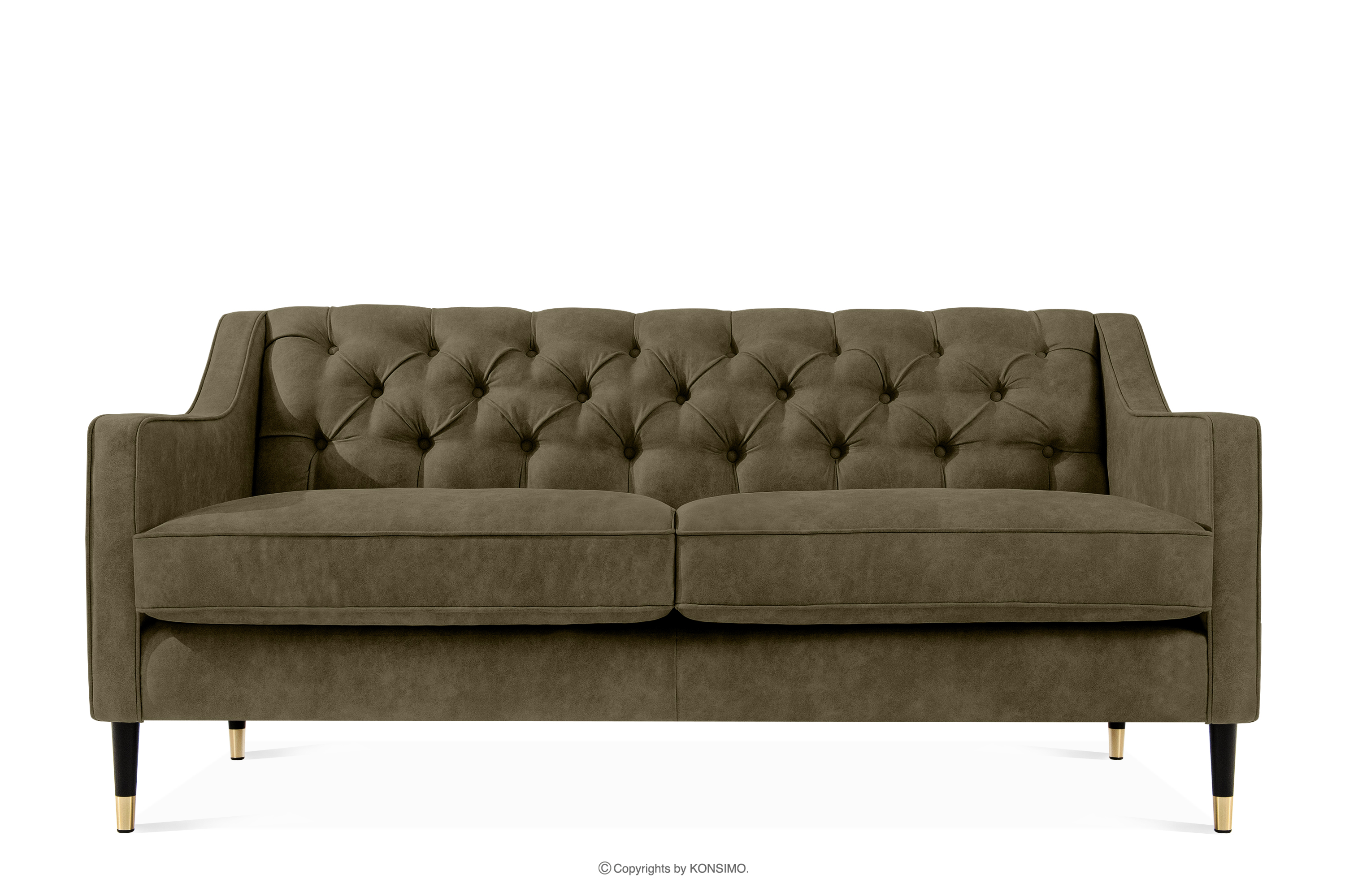 Zweisitzer-Sofa in elegantem Stil olivgrün