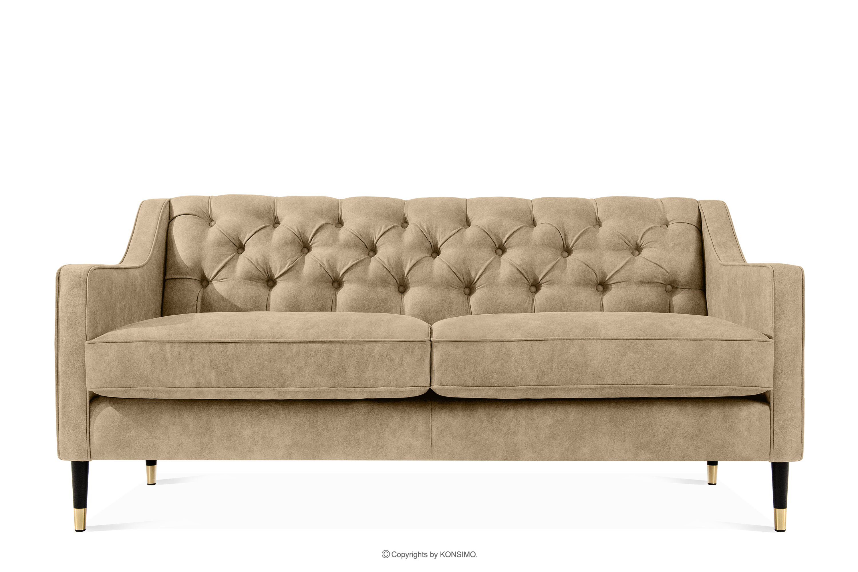 Elegantes zweisitziges Sofa hellbeige