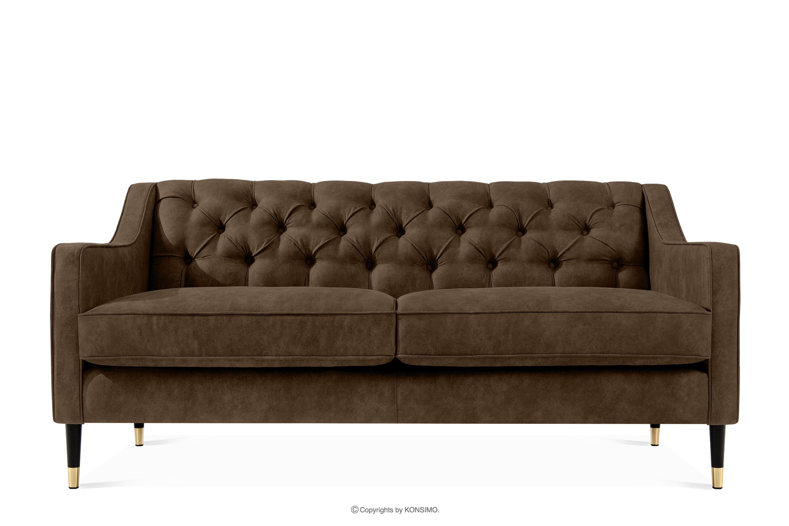 Zweisitzer-Sofa im eleganten Stil dunkelbraun