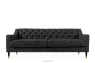 Dreisitzer-Sofa in elegantem Stil mit Kunstleder anthrazit