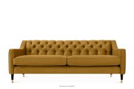 Elegantes Dreisitzer-Sofa aus Velours mit Steppung gelb