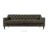 Dreisitzer-Sofa im eleganten Stil mit Steppung Kunstleder graphit