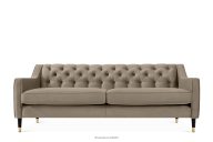 Elegantes Dreisitzer-Sofa Velours mit Steppung beige
